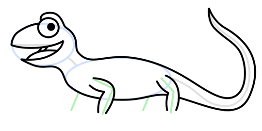 Draw a Cartoon Lizard