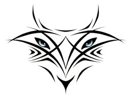 Flame Wolf Tattoo Design