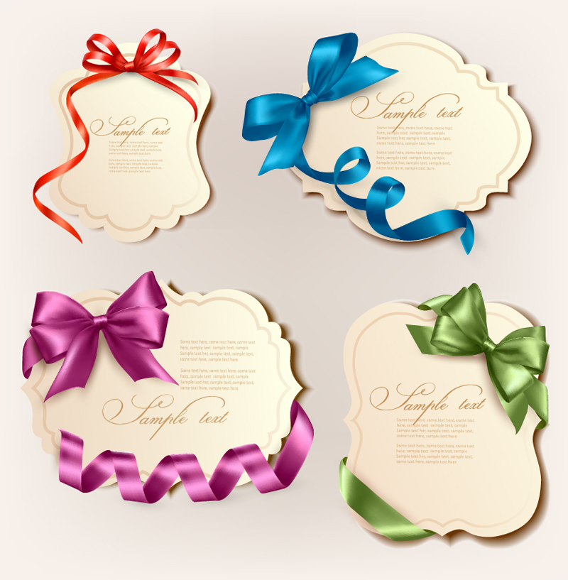 Red ribbon sticker vector-2 | Vectors Free