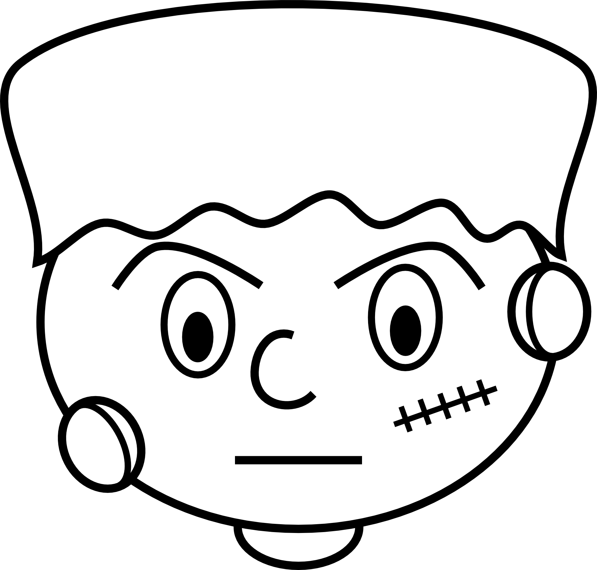 young frankenstein monster halloween SVG