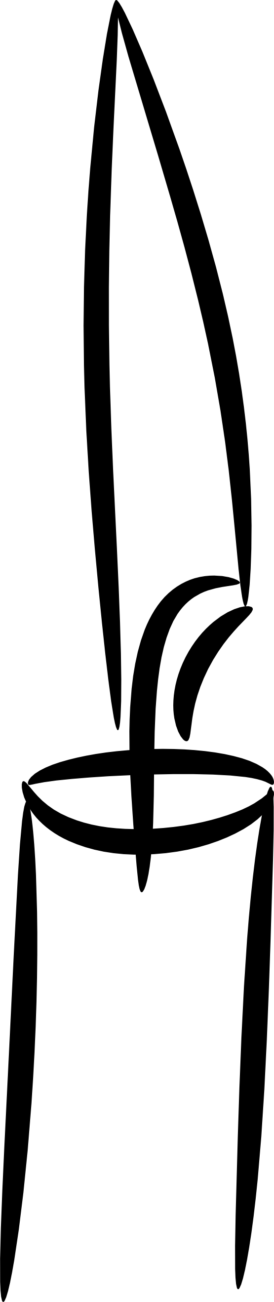 simple candle black white line art coloring book ...