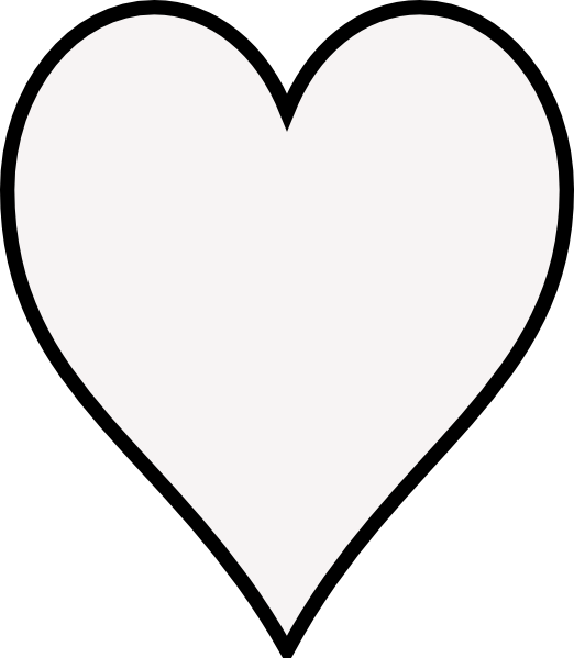 Heart- Outline Clip Art - vector clip art online ...