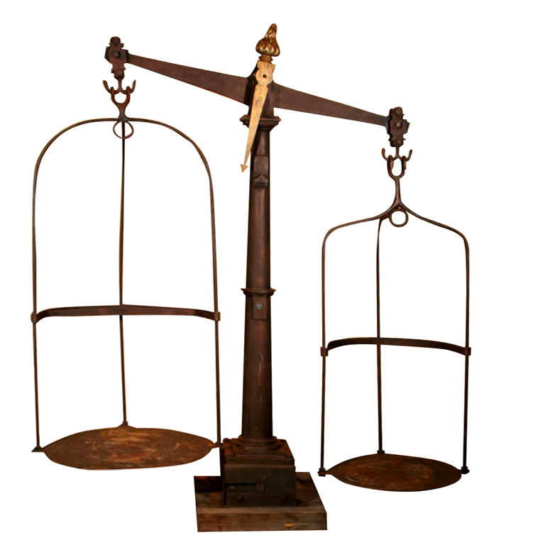 Massive French Iron Balance Scale, Circa 1860 at 1stdibs