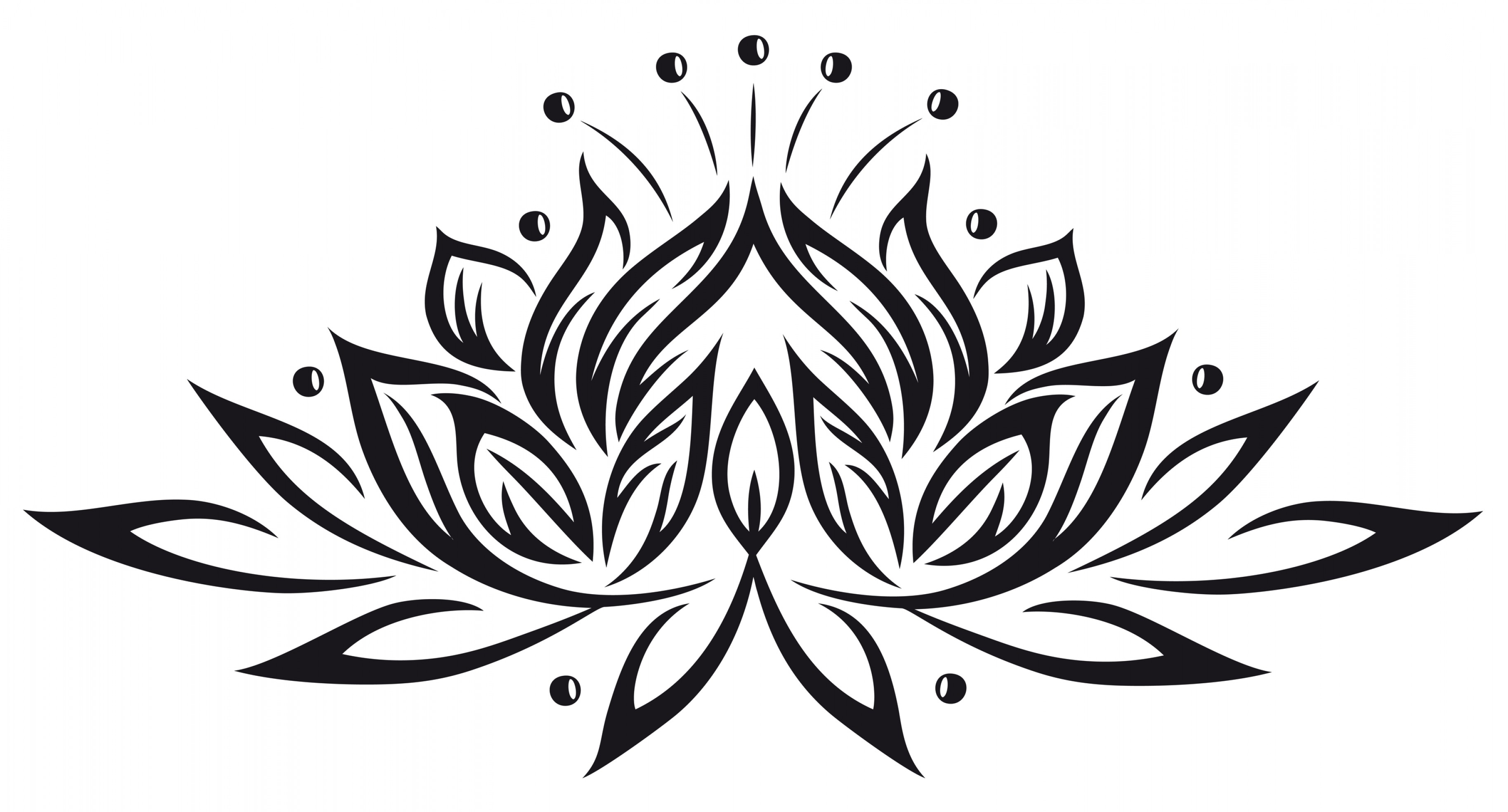 Excellent Lotus Flower Silhouette Clip Art Draw | ClipArTidy