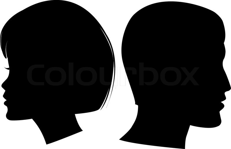 Man And Woman Silhouette Vector