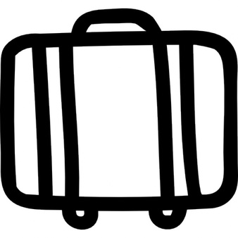Suitcase outline from frontal view Icons | Free Download