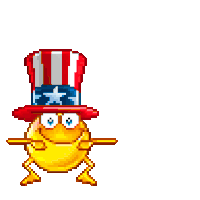July 4th Uncle Sam Hat Dancing Dance Patriotic Flag Red White And ...