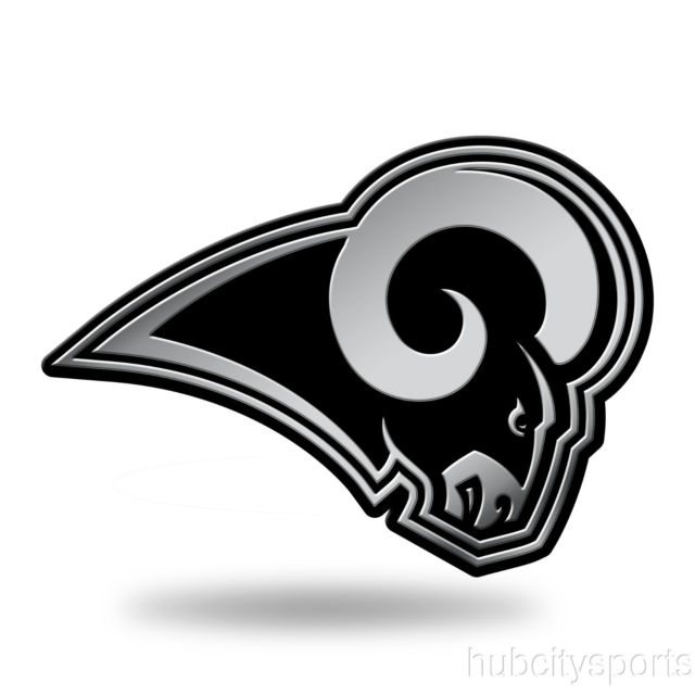 Los Angeles Rams Logo 3d Chrome Auto Decal Sticker Truck Car Rico ...
