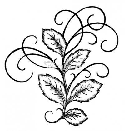 HCPC 3390 BELLA ROSA LEAVES HEARTFELT CREATIONS STAMPS