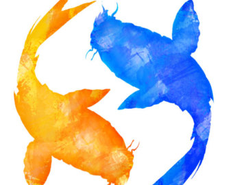 Koi fish clipart | Etsy