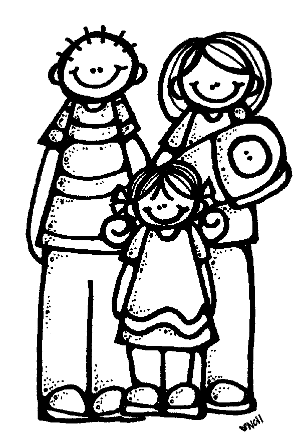 Family Clipart Black And White - Tumundografico
