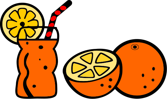 Cute orange juice clipart