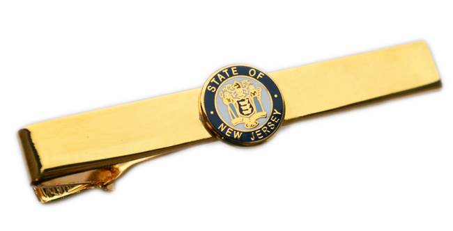 CopShop.com New Jersey State Seal Tie Bar (Nickel)