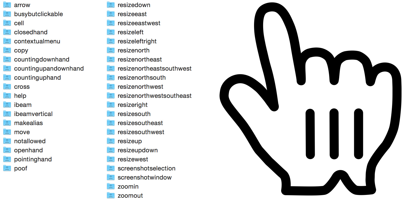hover hand icon mac Gallery