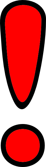 Red exclamation mark clipart