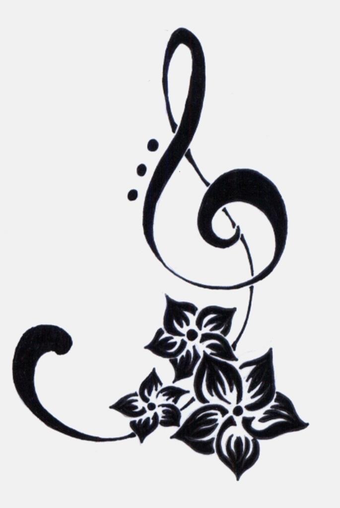 Music flower tribal by taticb on DeviantArt