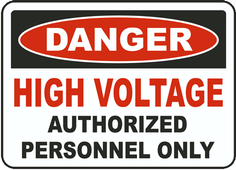 Danger High Voltage Signs –USA Made and Shipped Fast