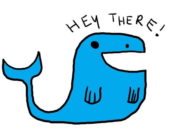 Hey There Whale Animated Graphic
