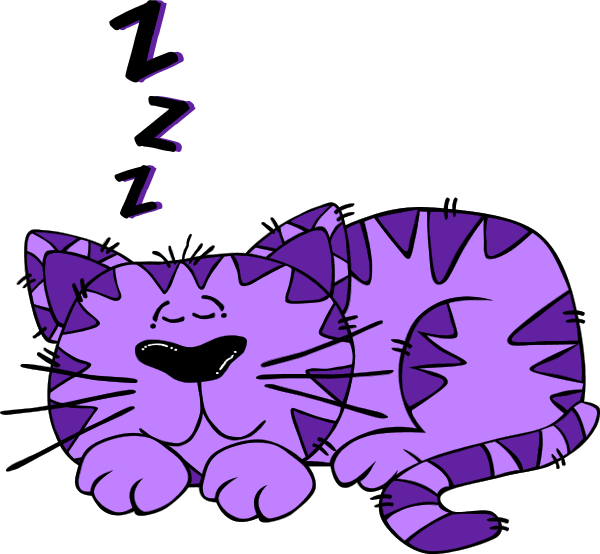 Purple cat clipart