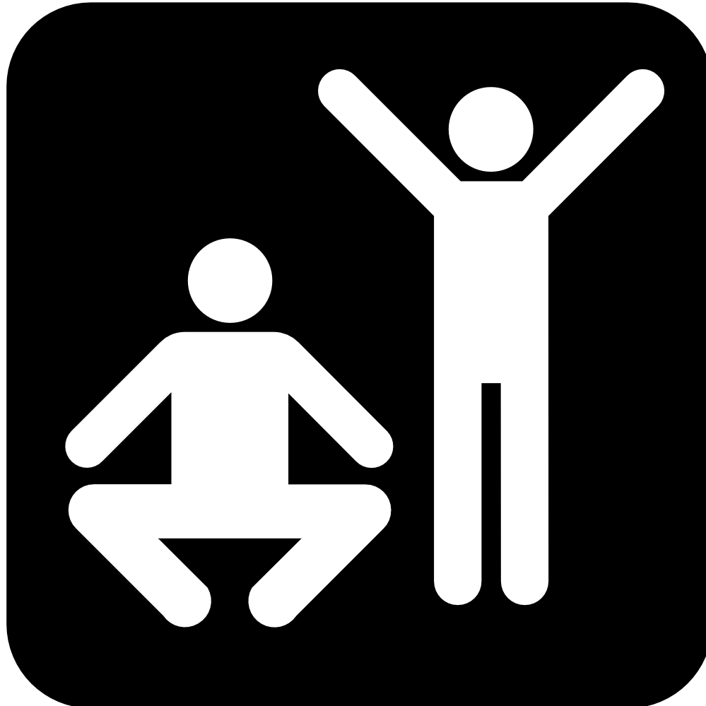 land recreation symbols 12 black white line art ...