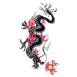 20pcs hotsale Waterproof powerful Dragon Temporary Tattoos sticker ...