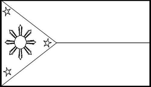 Philippine flag clipart black and white
