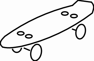 Skateboard Clipart Black And White - Free Clipart ...