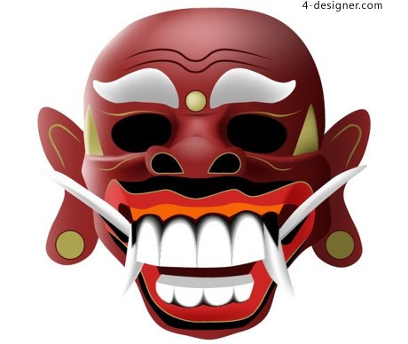 4-Designer | African masks figures vector material