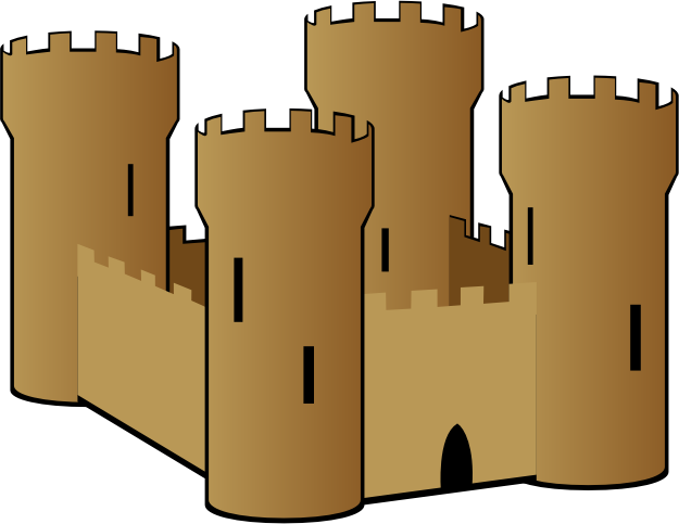 Cartoon Sand Castle Clipart