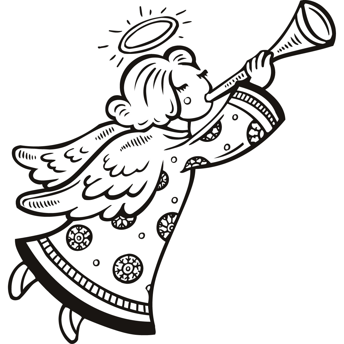Angel Line Drawing
