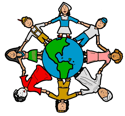 people holding hands around earth | Klaunt Greci