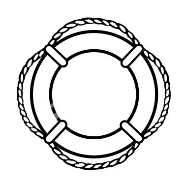 Person in life saver ring clipart