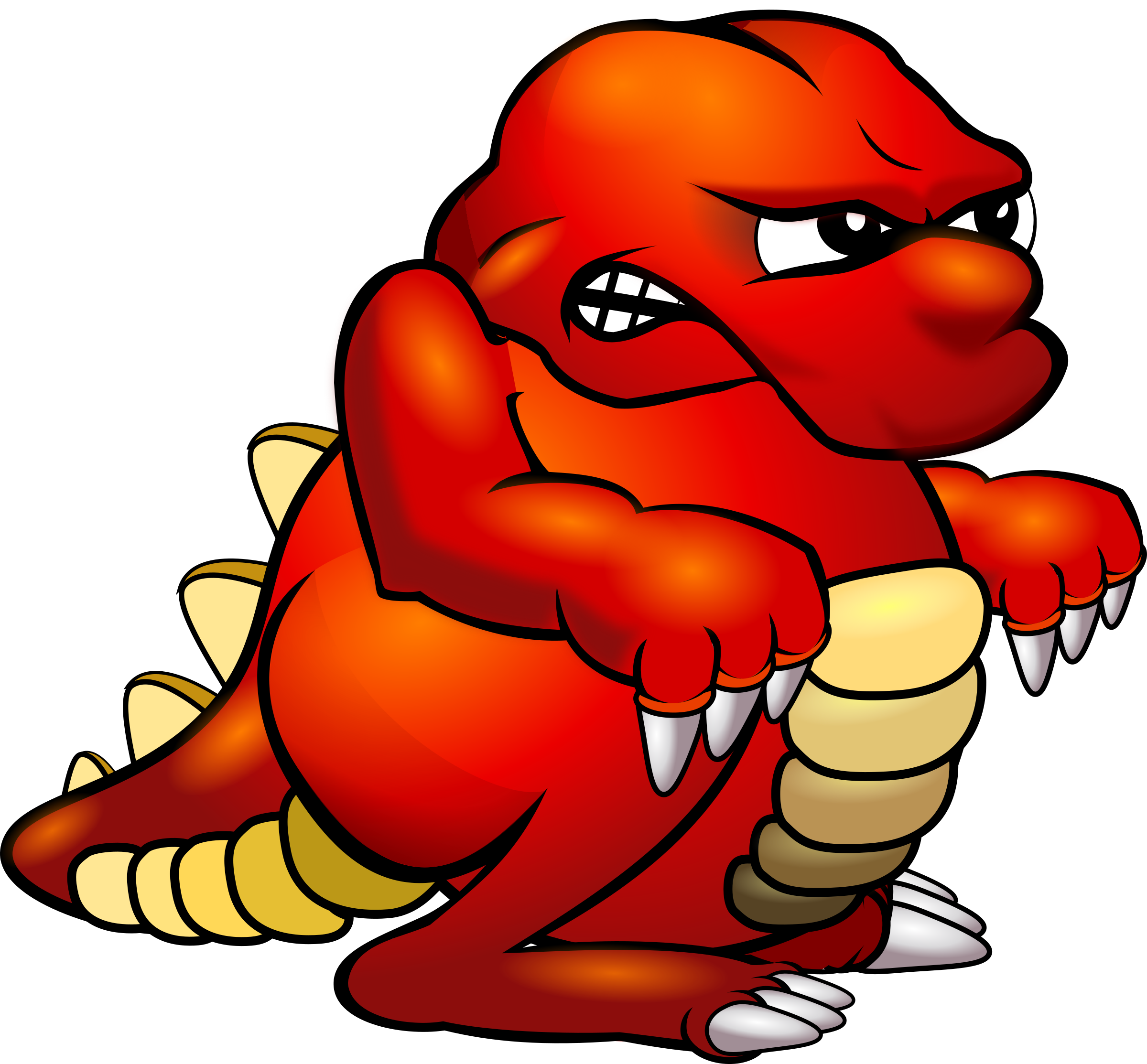 Clipart - Cartoon monster, Red