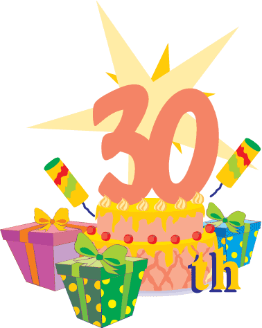 30th Birthday Clipart