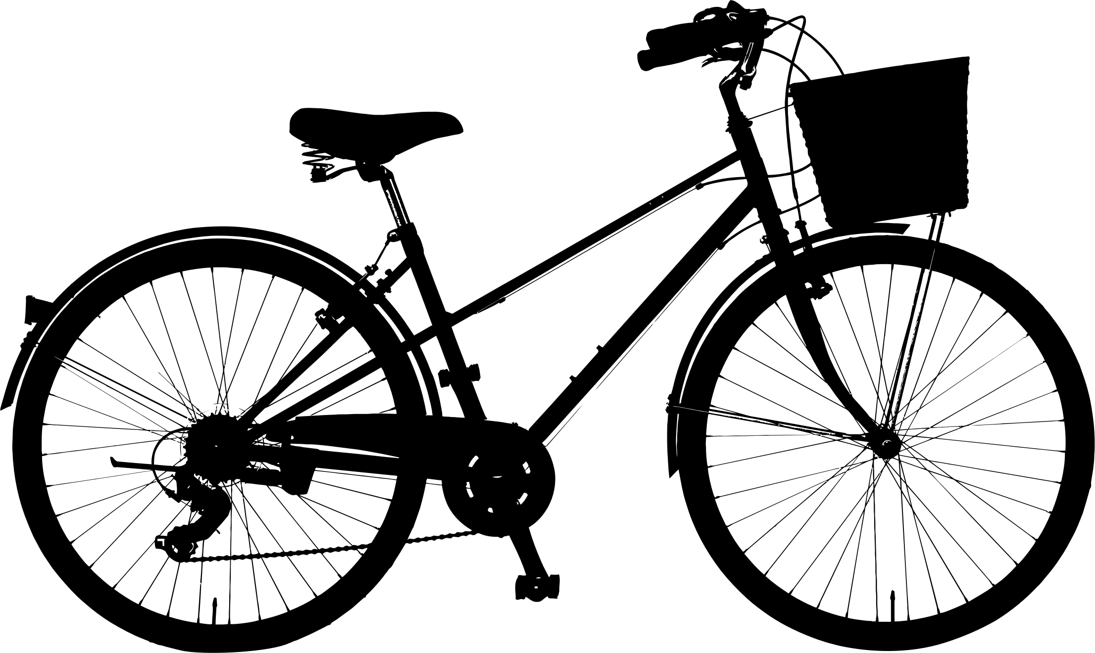 Clipart - Detailed Bicycle Silhouette
