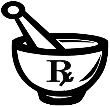 Pharmacy Medical Clipart - mortar pestle bowl rx category rx 3
