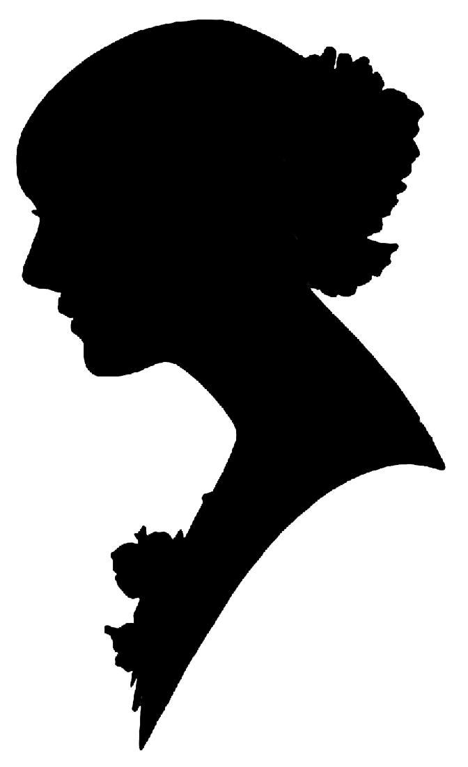 Colonial family clipart silhouette