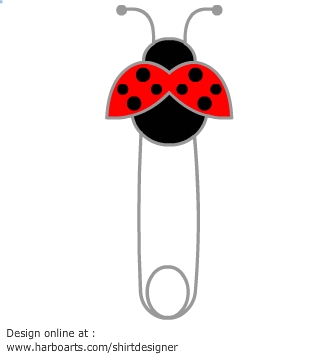 Download : Ladybug Safety Pin - Vector Graphic