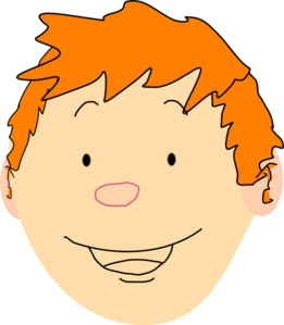 Red head boy clipart
