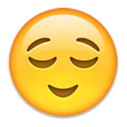 ð??? Relieved Face Emoji (U+1F60C/U+E40A)