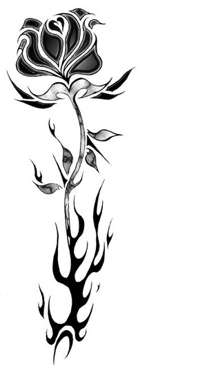 Black Rose Vines Tattoos Stencil | Tattoobite.com