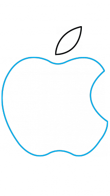 How to Draw Apple Logo, World Brands, Easy Step-by-Step Drawing ...