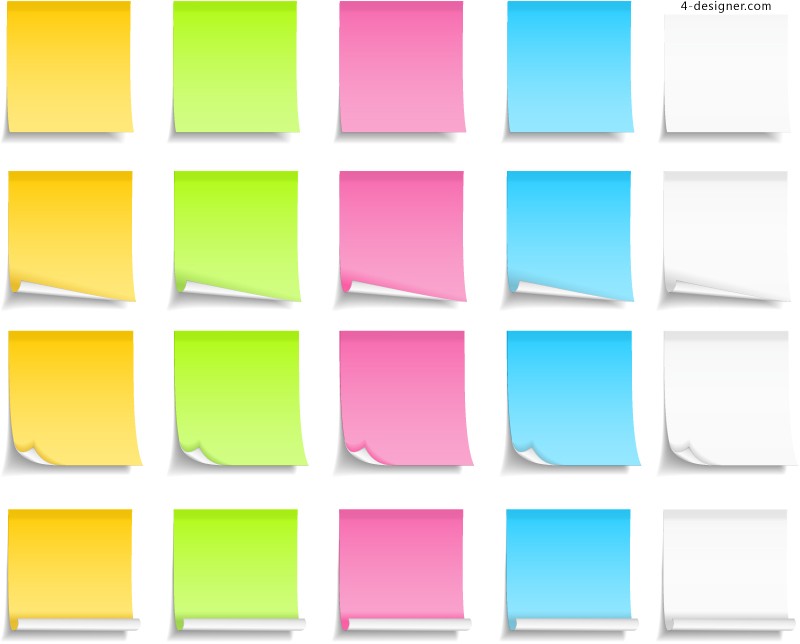 4-Designer | Color note design vector material