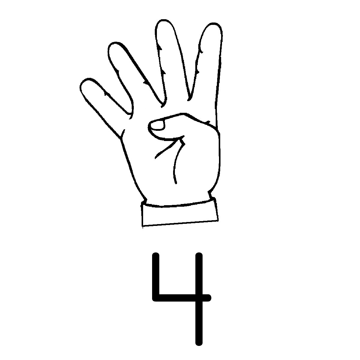 Minion number four clipart