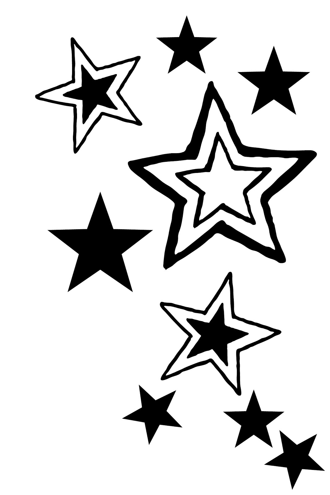 Shooting Star Templates Free Clipart Best Molde Estrela Modelo De | My ...