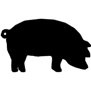 Black Pig Silhouette - ClipArt Best