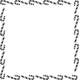 Black Streamers and Snowflakes Border | Christmas Borders