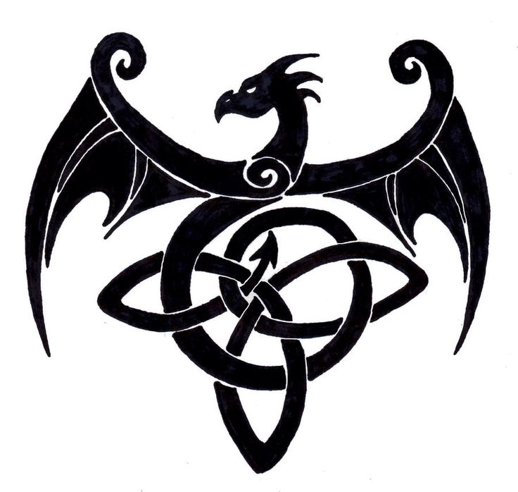 Tribal dragon tattoos, Dragon tattoos and Simple