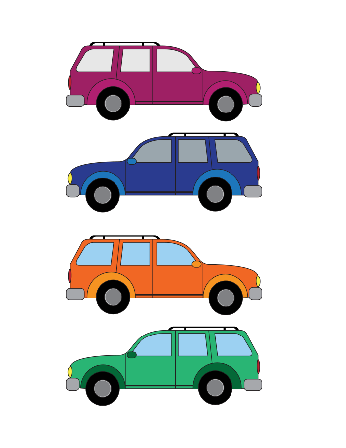 Cartoon cars clip art