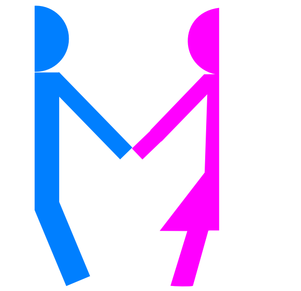 Boy and girl symbol clipart